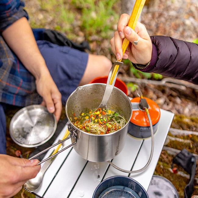 GSI Outdoors Glacier nerjaveči spork s jesenovimi palčkami