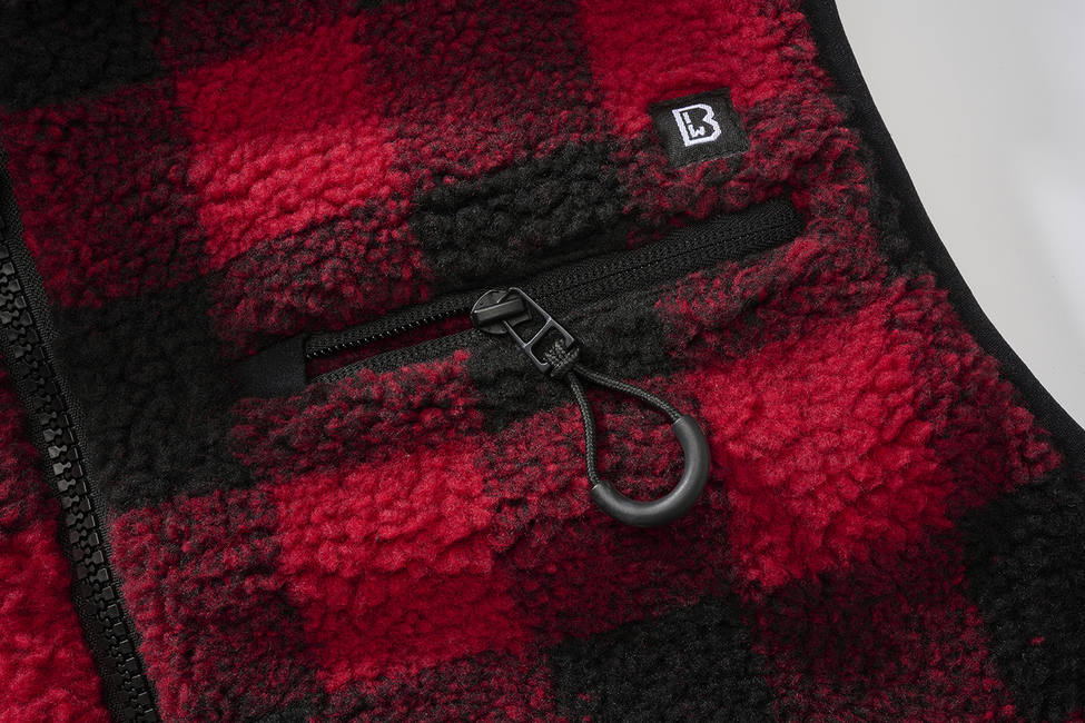 Brandit Teddyfleece telovnik flisasti, rdeča/črna