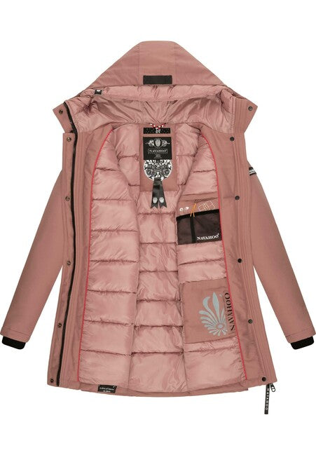 Navahoo Blizzardstorm zimska jakna ženski s kapuco, terracotta