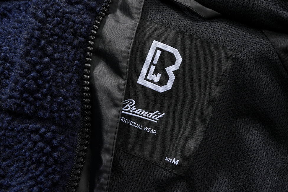 Brandit Worker softshell jakna s kapuco Teddyfleece, mornarsko modra