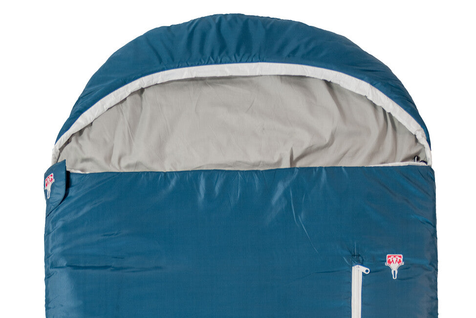 Grüezi-Bag Cotton Comfort Sleeping Bag, Navy Blue, Right Zip