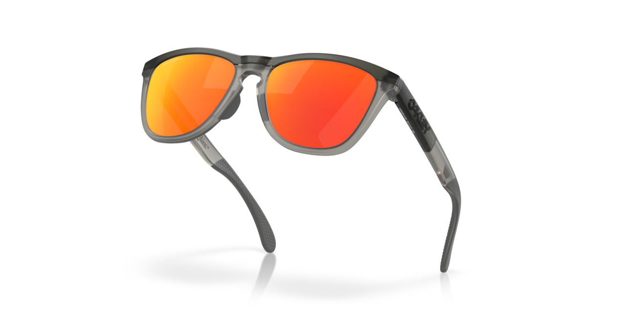 Oakley FROGSKINS RANGE Sunglasses, Matte Grey Smoke/Grey Ink Frame, Prizm Ruby Lenses, 55