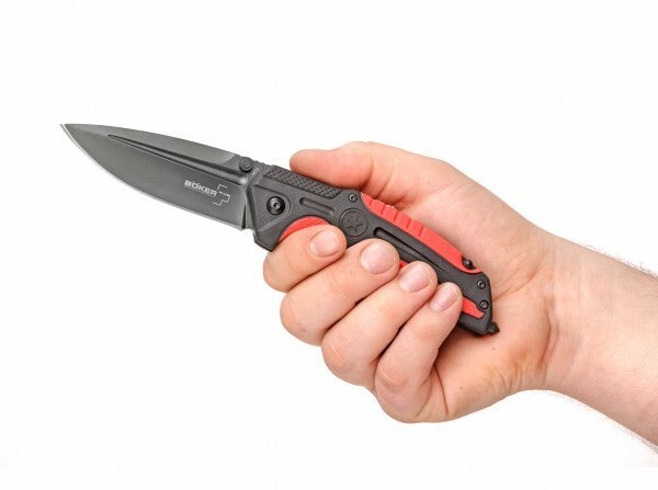 BÖKER® Savior 1 reševalni nož plastika, guma, tok najlon, črno-rdeča, 8,4 cm