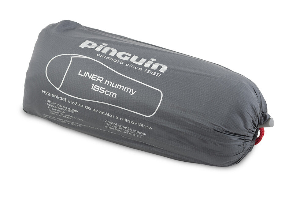 Pinguin Hygienical Sleeping Bag Liner Mummy Grey 175cm