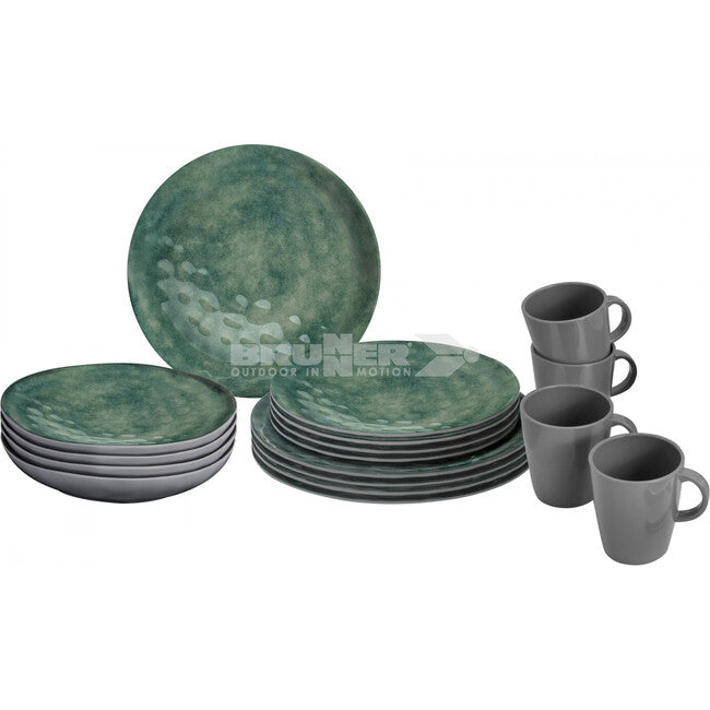 Brunner Lunch Box Venetian Set kampinški nabor posode, zelena