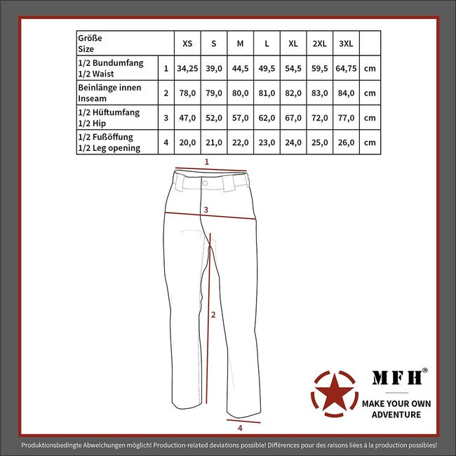 MFH US Combat BDU Tactical Pants, Olive Drab