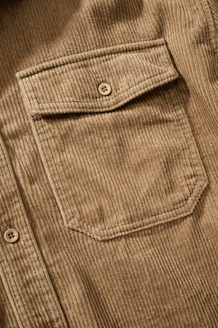 Brandit Corduroy Classic srajca s dolgimi rokavi, svetlo rjava