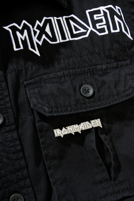 Brandit Iron Maiden Eddy srajca z dolgimi rokavi Vintage, črna