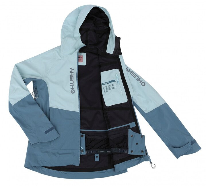 HUSKY Nicco hardshell jakna ženski, mentol/turkizna