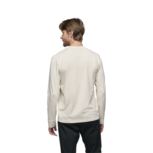 Black Diamond Heritage Wordmark majica moški s dolgimi rokavi, off white