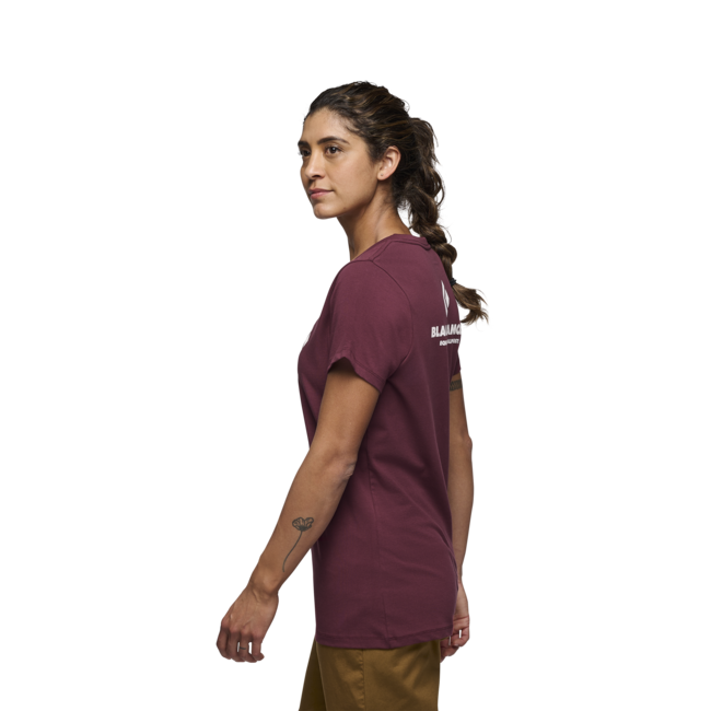 Black Diamond Equipment for Alpinists majica ženski s kratkim rokavom, burgundy