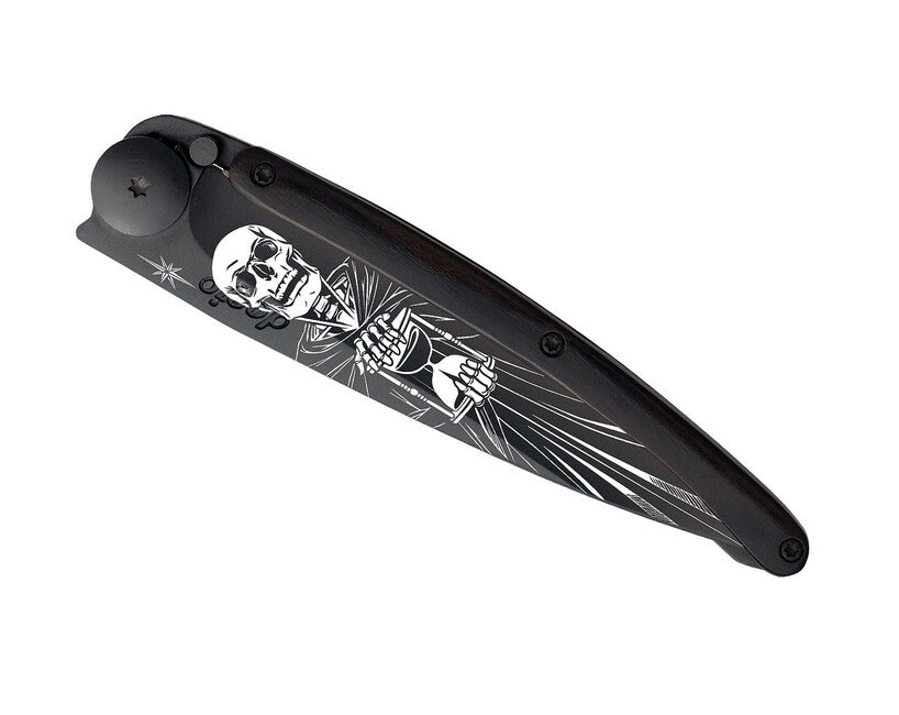 Deejo Tattoo preklopni nož Black ebony wood Immortal