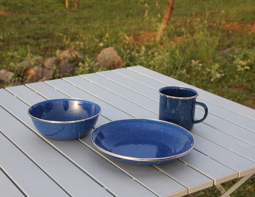 Origin Outdoors emajlirani krožnik 20 cm globok, moder