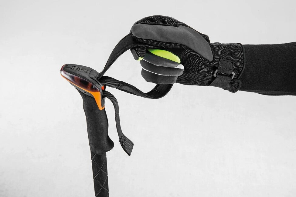 LEKI Sherpa FX Carbon Strong Trekking Poles, Orange-Denim Blue, 120-140 cm