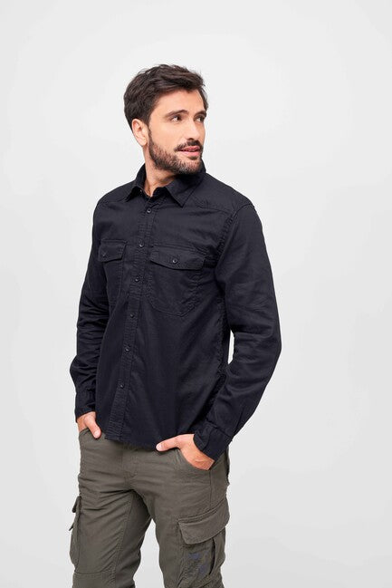 Brandit Flanellshirt srajca, črna