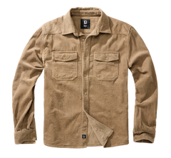 Brandit Corduroy Classic Long Sleeve Shirt, Camel