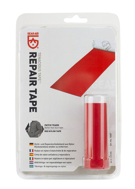 GearAid Tenacious Tape komplet za popravilo barve, rdeča