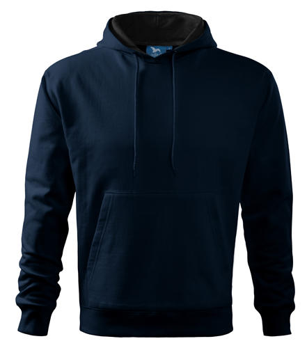 Malfini pulover s kapuco 320g/m, temno modra