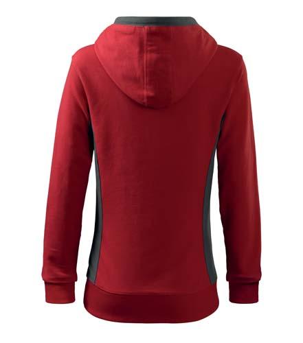 Malfini Kangaroo pulover ženski 280g/m2, rdeča
