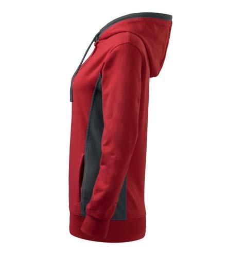 Malfini Kangaroo pulover ženski 280g/m2, rdeča
