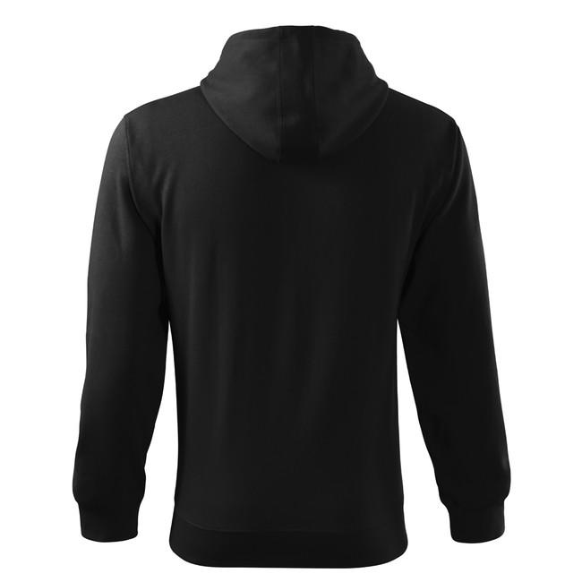 Malfini Trendy Zipper pulover 300g/m2, črna