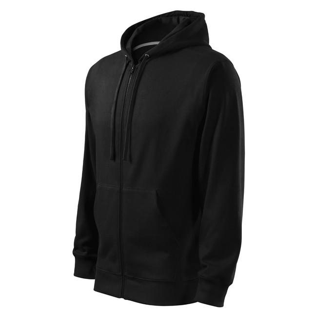 Malfini Trendy Zipper pulover 300g/m2, črna