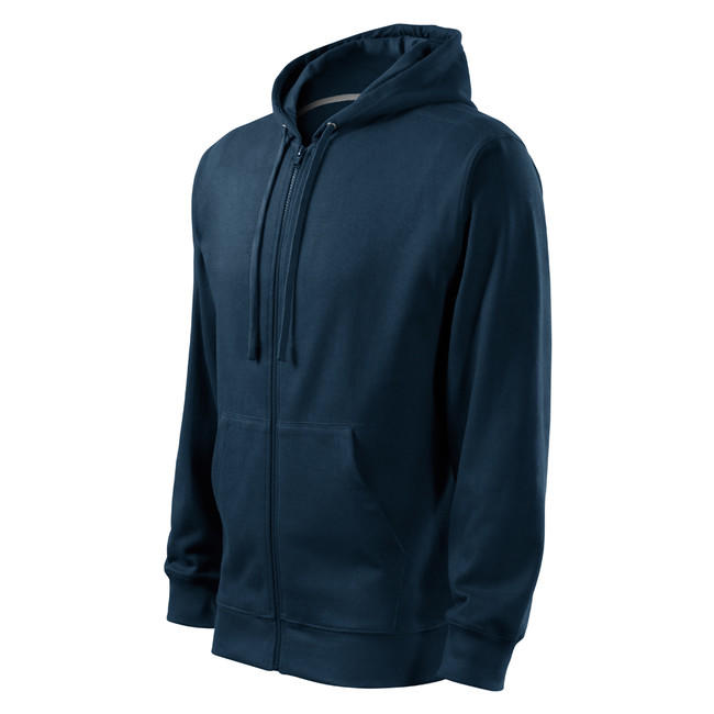 Malfini Trendy Zipper pulover 300g/m2, temno moder