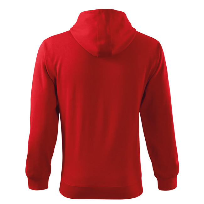 Malfini Trendy Zipper pulover moški 300g/m2, rdeč
