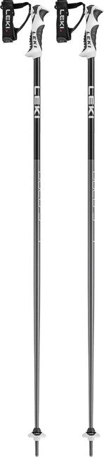 LEKI Bold S Downhill Ski Poles, Dark Anthracite/Black-White