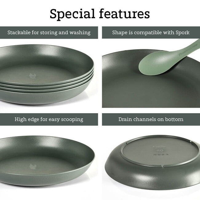 LIGHT MY FIRE BIO Ramen Plate, Green