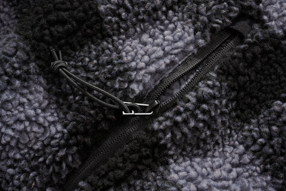 Brandit Teddyfleece Worker flisasti pulover, črna/siva