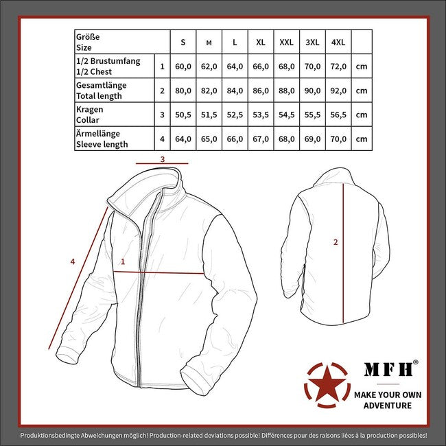 MFH M65 American Field Jacket with Detachable Quilted Lining, Black