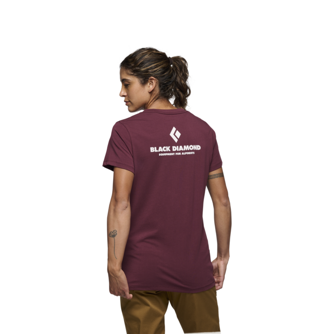 Black Diamond Equipment for Alpinists majica ženski s kratkim rokavom, burgundy