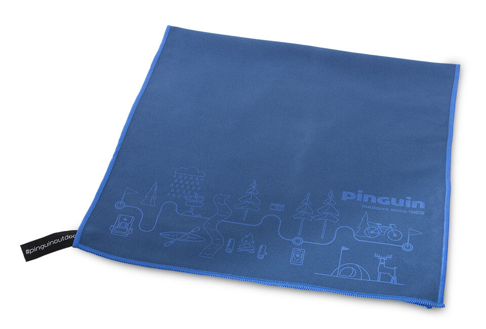Pinguin Micro towel Map brisača 75 x 150 cm, modra