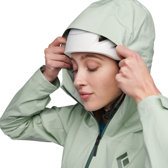 Black Diamond Stormline Stretch Anorak nepropustna jakna ženska, penasta zelena