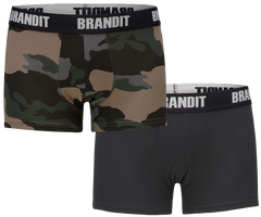 Brandit moške boksarice komplet 2 kos, darkcamo-črna