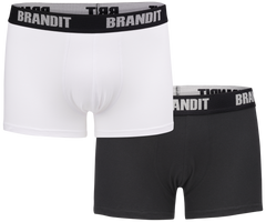 Brandit Moške spodnje hlače s logotipom 2kos, bela-črna