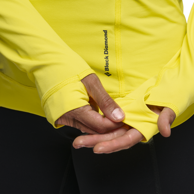 Black Diamond Alpenglow Pro pulover s kapuco ženski, clean yellow