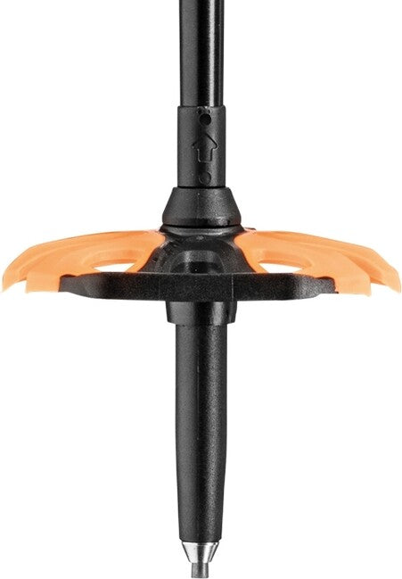 LEKI Sherpa Lite smučarske palice, neonsko oranžna-črna-jeansno modra, 100 - 135 cm