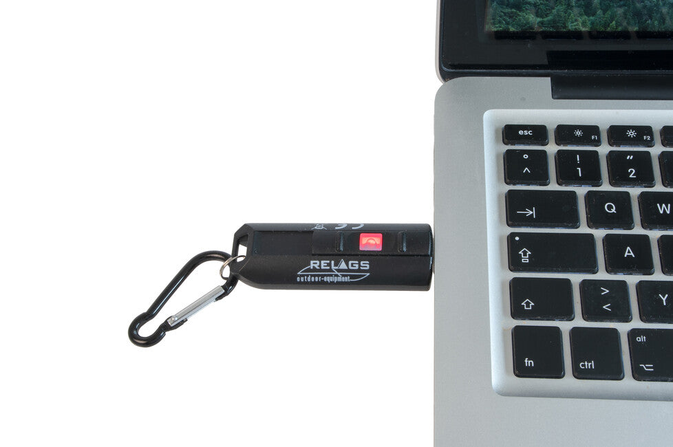 BasicNature USB LED Keychain, Black