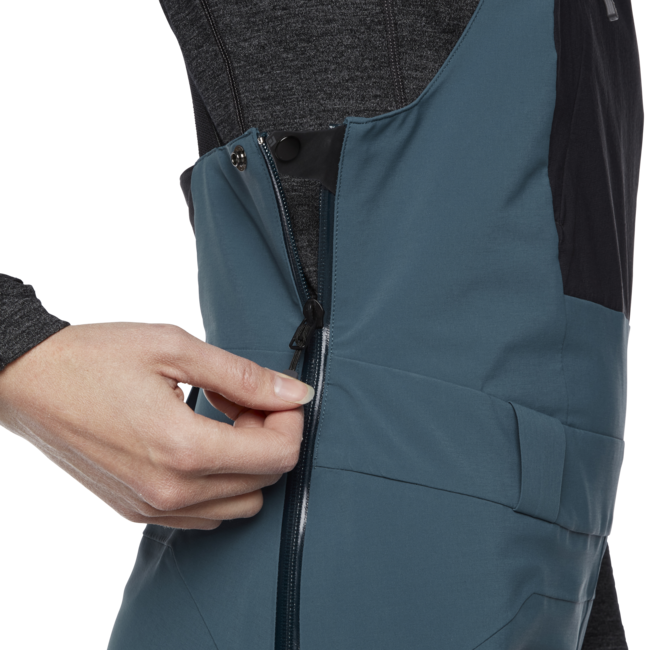 Black Diamond Recon Stretch Bibs hlače ženski s trakmi, azurite