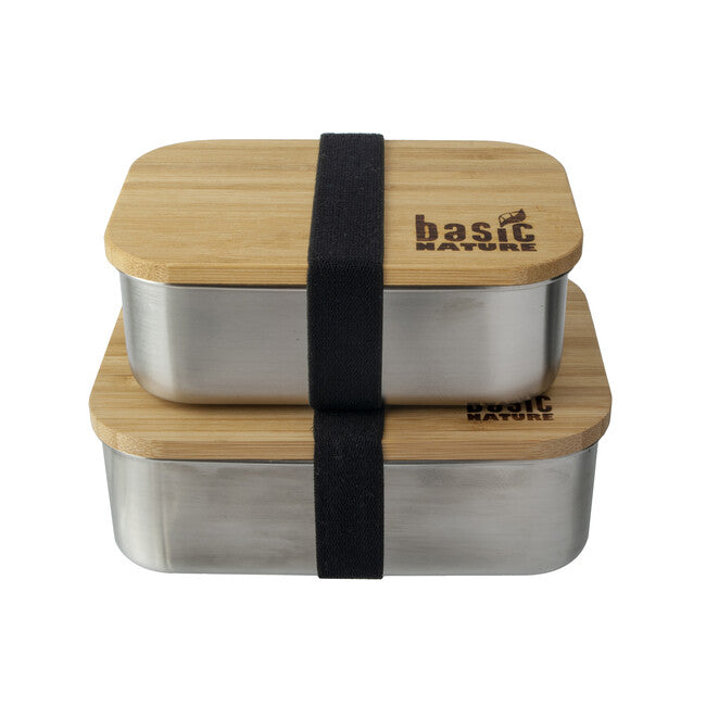 Origin Outdoors Bamboo kosilo v škatli iz nerjavečega jekla 1,2 l