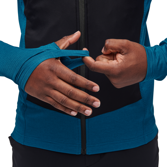 Black Diamond Coefficient Lt Hybrid moški pulover, kingfisher-black
