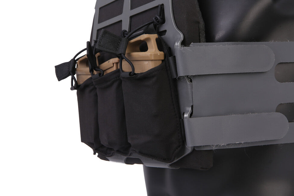 Emersongear Τριπλή θήκη για περιοδικά SS TAC γιλέκο, μαύρο