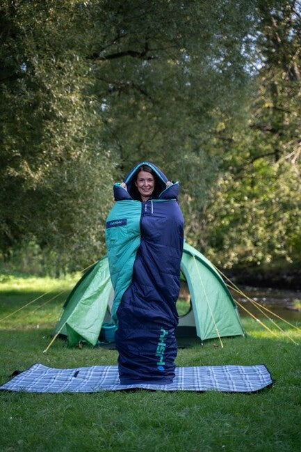 HUSKY Emotion sintetična zimska spalna vreča -20, modra/mentolova
