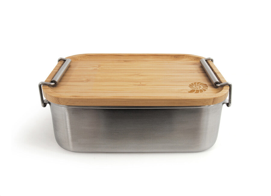 Origin Outdoors Bamboo-Clip kosilo škatla iz nerjavečega jekla 1,2 l
