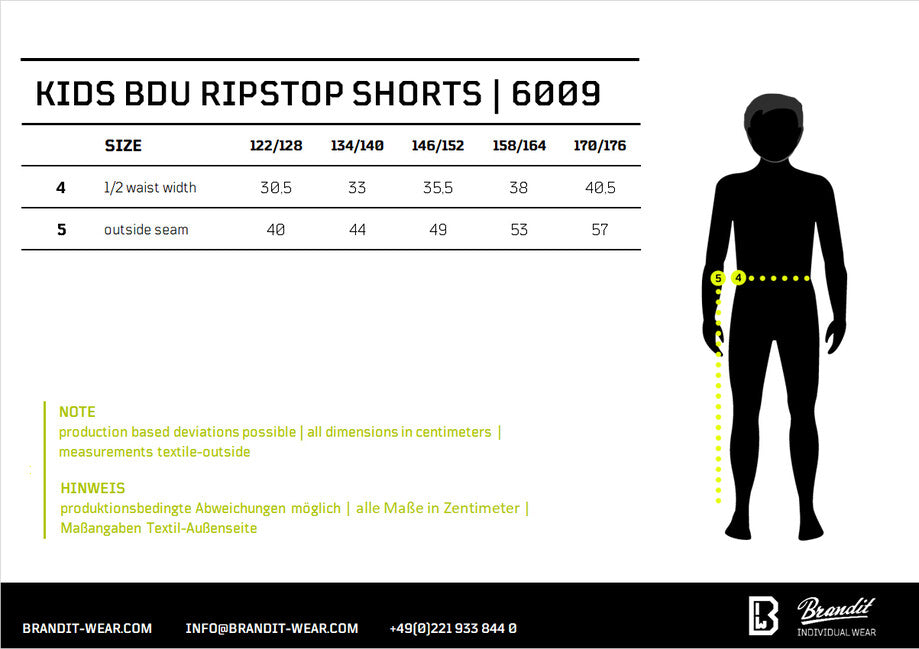 Brandit BDU Ripstop Σορτς Παιδικό, darkcamo