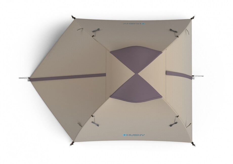 Husky Bizam 2 Plus trekking tent for 2 persons, light brown