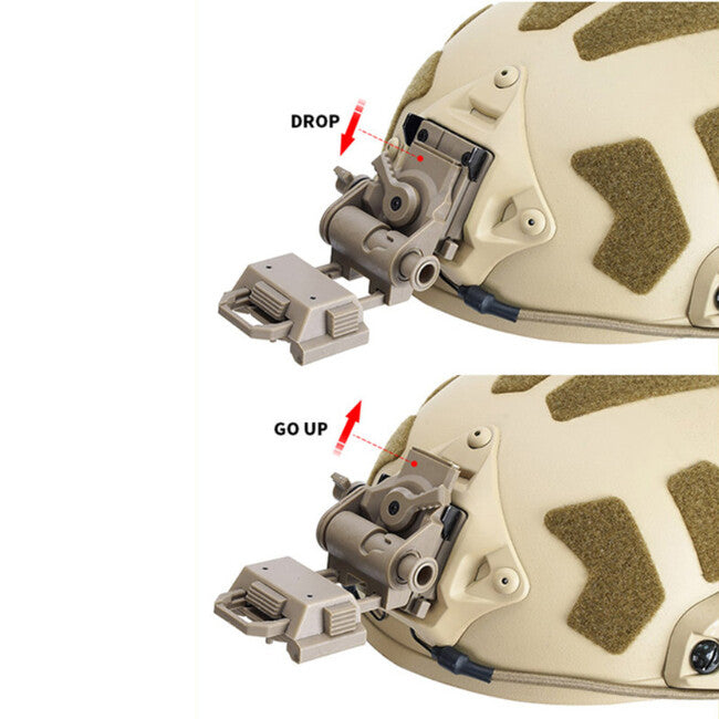 Leguon Adapton Adjustable Night Vision Mount for Helmets, Coyote