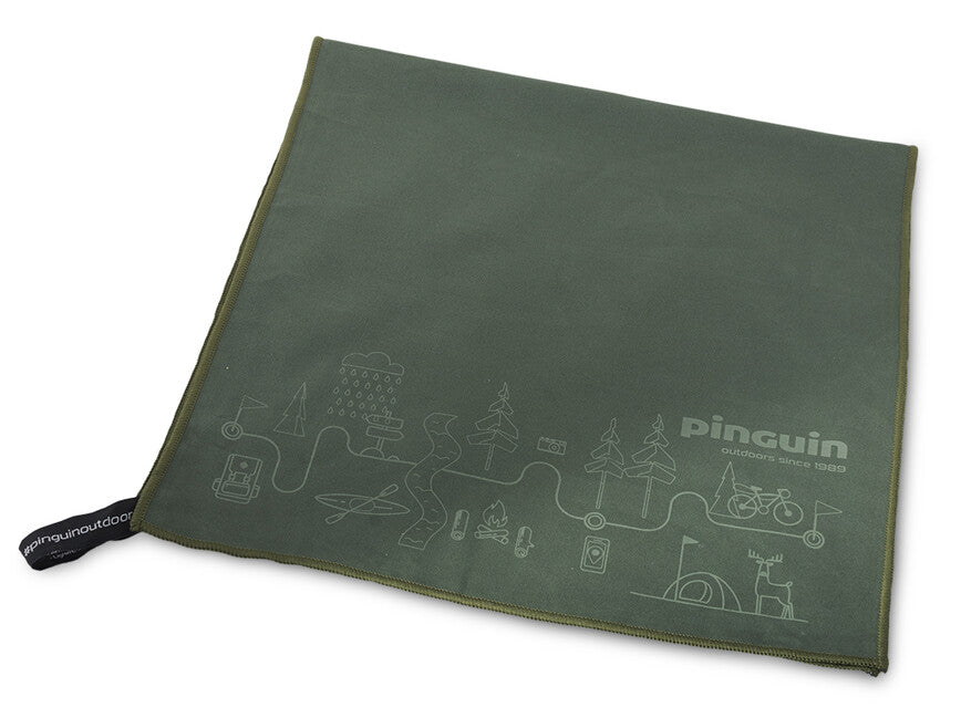 Pinguin Micro towel Map brisača 40 x 80 cm, petrolejska